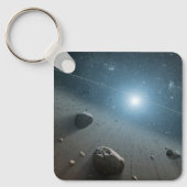 Ein Asteroidengürtel rund um den hellen Star Vega. Schlüsselanhänger (Vorderseite)