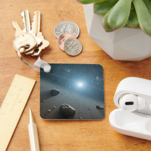 Ein Asteroidengürtel rund um den hellen Star Vega. Schlüsselanhänger