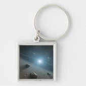 Ein Asteroidengürtel rund um den hellen Star Vega. Schlüsselanhänger (Vorne)