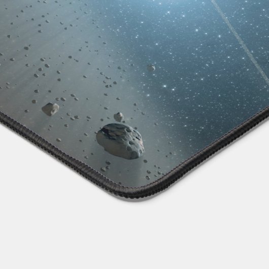 Ein Asteroidengürtel rund um den hellen Star Vega. Schreibtischunterlage (Ecke)