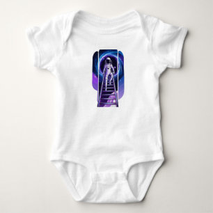 Ein Astronaut, der auf eine Leiter klettert Baby Strampler