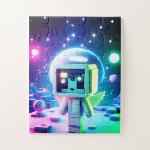 Ein Astronaut im Weltraum 30 große Teile auf einem Puzzle