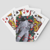 Ein Astronaut in den Blume Spielkarten (Rückseite)