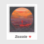 Ein Astronaut in den Mars Aufkleber (Blatt)