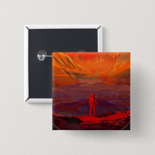 Ein Astronaut in den Mars Button (Vorne & Hinten)