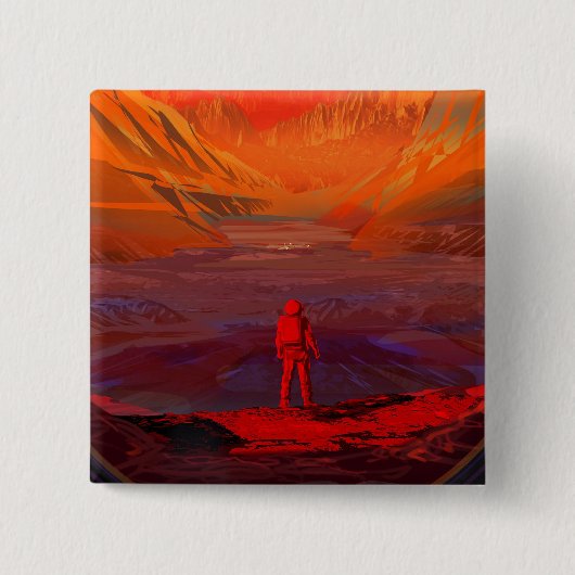Ein Astronaut in den Mars Button (Vorderseite)