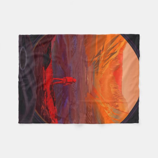 Ein Astronaut in den Mars Fleecedecke (Vorderseite (Horizontal))