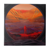 Ein Astronaut in den Mars Fliese (Vorderseite)