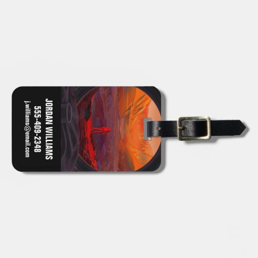 Ein Astronaut in den Mars Gepäckanhänger (Vorderseite horizontal)