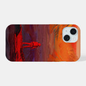 Ein Astronaut in den Mars iPhone 15 Hülle (Rückseite (Horizontal))