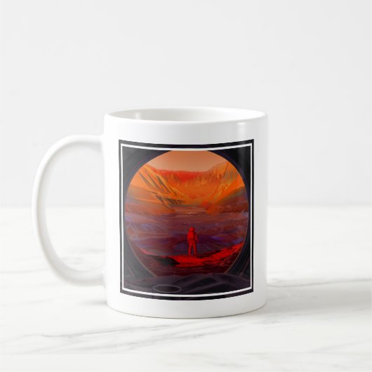 Ein Astronaut in den Mars Kaffeetasse (Links)
