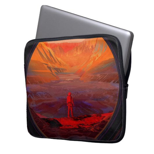 Ein Astronaut in den Mars Laptopschutzhülle (Vorderseite Links)