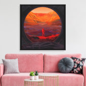 Ein Astronaut in den Mars Leinwanddruck (Insitu (Wohnzimmer))