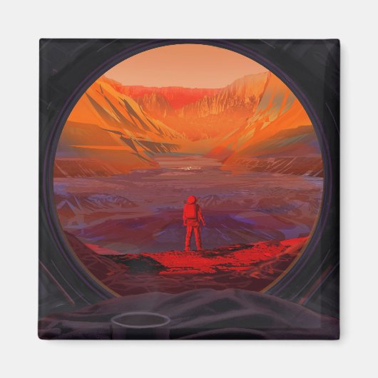 Ein Astronaut in den Mars Magnet (Vorne)