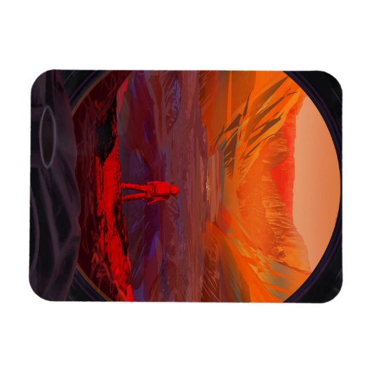 Ein Astronaut in den Mars Magnet (Horizontal)