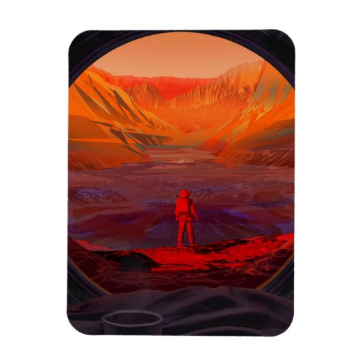 Ein Astronaut in den Mars Magnet (Vertikal)