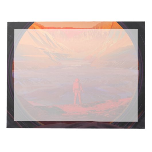 Ein Astronaut in den Mars Notizblock (Vorderseite)