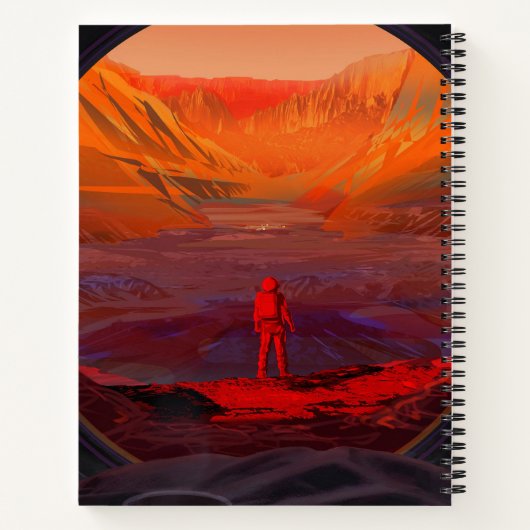 Ein Astronaut in den Mars Notizblock (Rückseite)