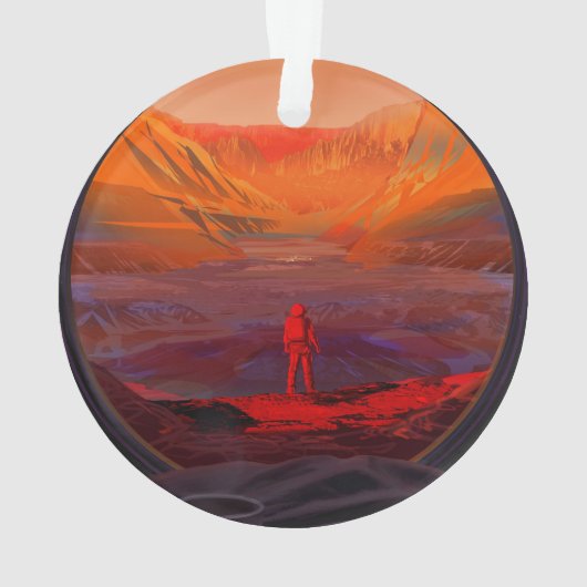 Ein Astronaut in den Mars Ornament (Rückseite)