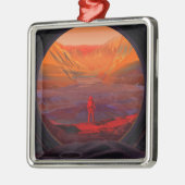 Ein Astronaut in den Mars Ornament Aus Metall (Links)