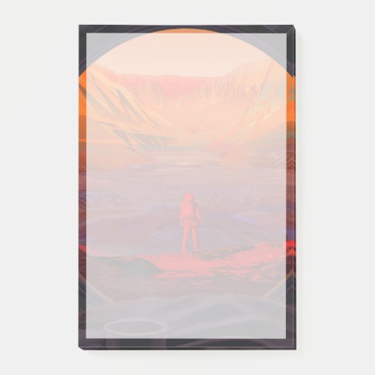 Ein Astronaut in den Mars Post-it Klebezettel (Vorderseite)