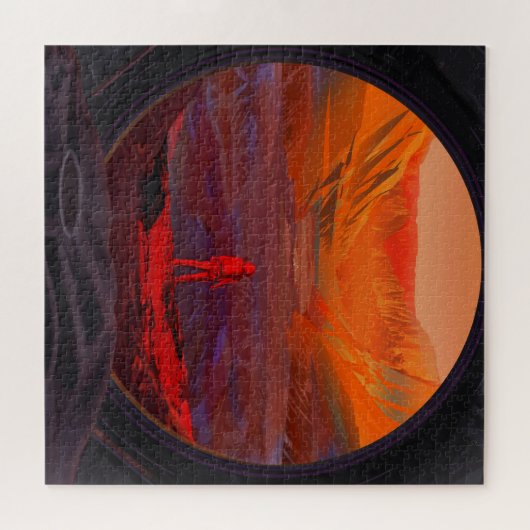 Ein Astronaut in den Mars Puzzle (Horizontal)