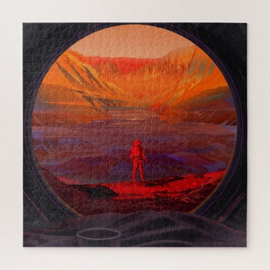 Ein Astronaut in den Mars Puzzle (Vertikal)