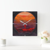 Ein Astronaut in den Mars Quadratische Wanduhr (Zuhause)