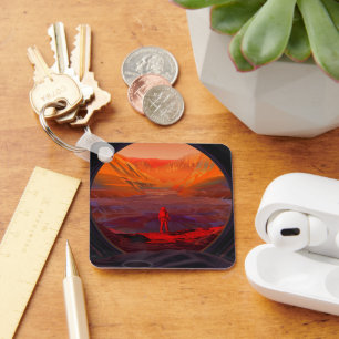 Ein Astronaut in den Mars Schlüsselanhänger