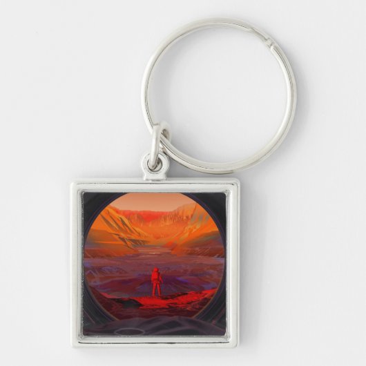 Ein Astronaut in den Mars Schlüsselanhänger (Vorne)