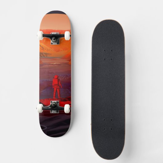 Ein Astronaut in den Mars Skateboard (Vorderseite)