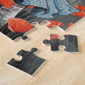 ein Astronaut in einem blauen Kleid, der in Pappi  Puzzle (Seite)