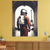 Ein Astronaut in Paris Leinwanddruck (Insitu (Wohnzimmer))