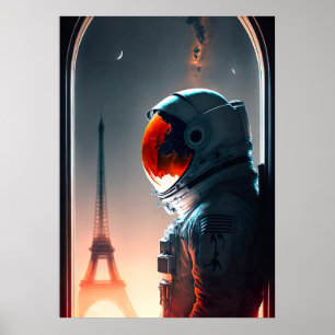 Ein Astronaut in Paris Poster