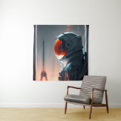 Ein Astronaut in Paris Wandteppich (Beispiel)