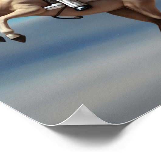 Ein Astronaut reiten im Weltraum Poster (Ecke)