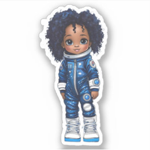 Ein Astronaut-Teammitglied - Blau Aufkleber