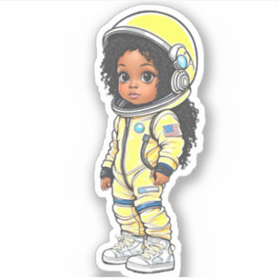 Ein Astronaut-Teammitglied - Gelb Aufkleber