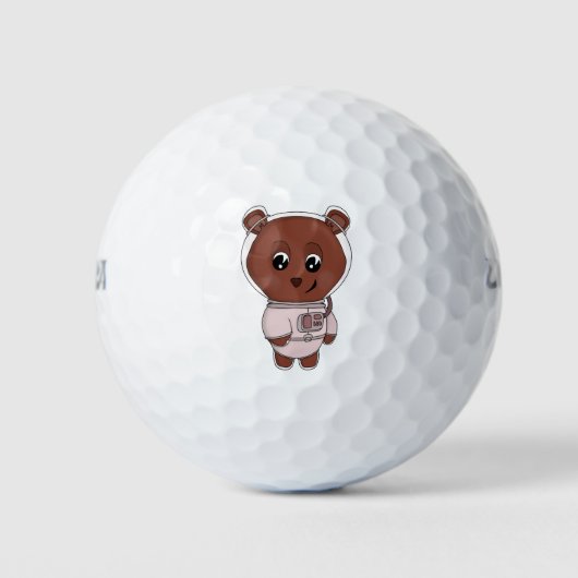 Ein Astronautenbär mit einem Raumschiff Golfball (Vorderseite)
