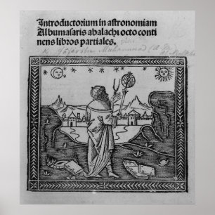 Ein Astronom, der aufblickt Poster