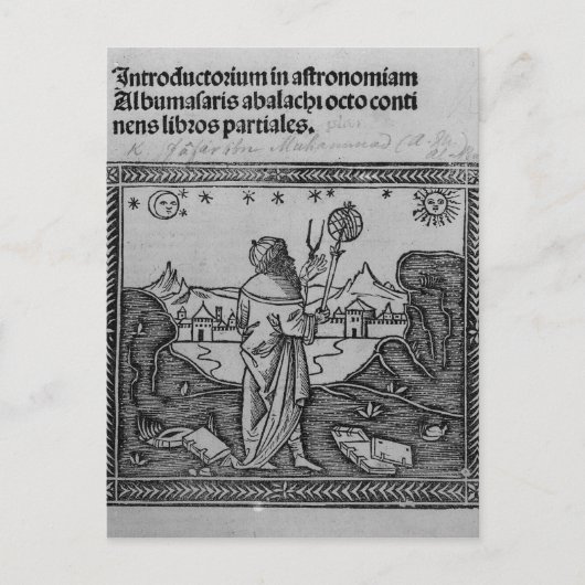 Ein Astronom, der aufblickt Postkarte (Vorderseite)