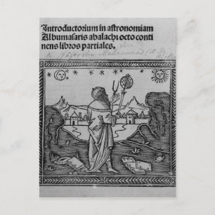 Ein Astronom, der aufblickt Postkarte