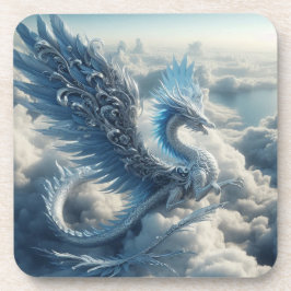 Ein Atemberaubender Drache umgeben von Wolken Getränkeuntersetzer