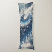 Ein Atemberaubender Drache umgeben von Wolken Seitenschläferkissen (Vorderseite Vertikal)