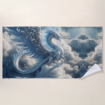 Ein Atemberaubender Drache umgeben von Wolken