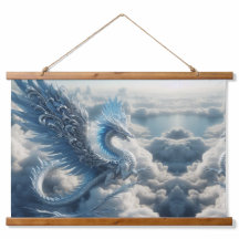 Ein Atemberaubender Drache umgeben von Wolken