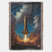 Ein atemberaubender Raketenstart für den Retro-Fus Decke (Vorderseite Vertikal)