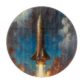 Ein atemberaubender Raketenstart für den Retro-Fus Schneidebrett (Vorderseite)