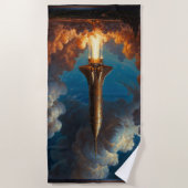 Ein atemberaubender Raketenstart für den Retro-Fus Strandtuch (Vorderseite)