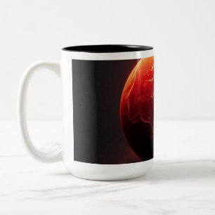 Ein atemberaubender roter Planet Zweifarbige Tasse